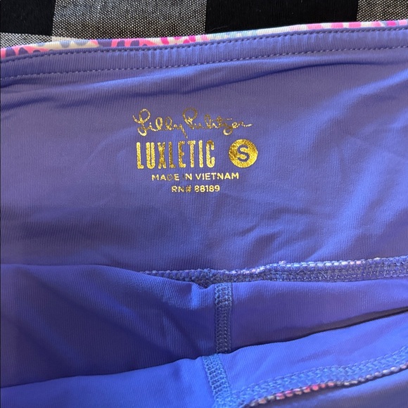 Lilly Pulitzer Luxletic skirt Skort Small neon pink purple print - Picture 2 of 5